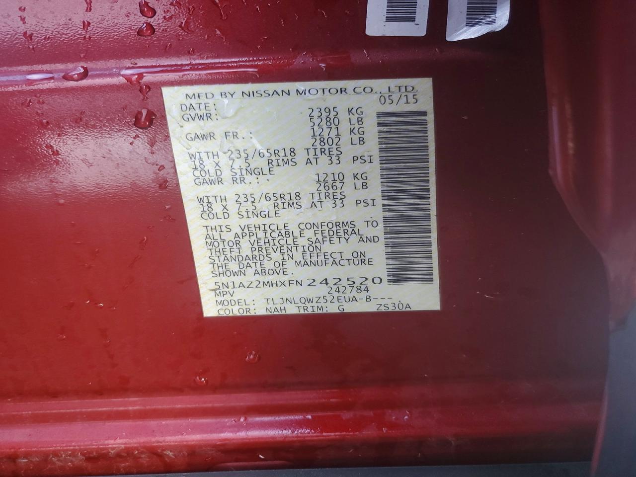 2015 NISSAN MURANO