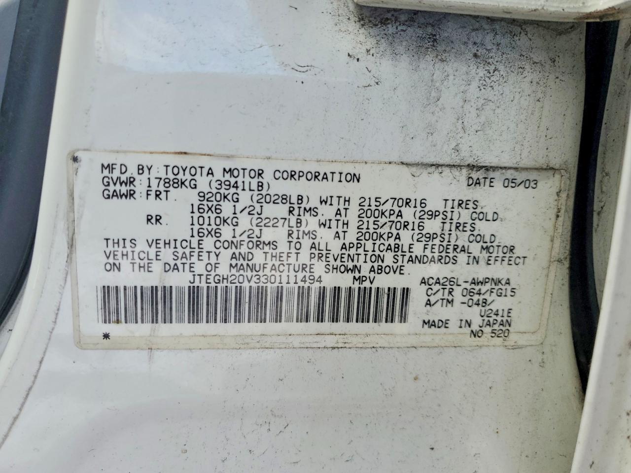 2003 TOYOTA RAV4