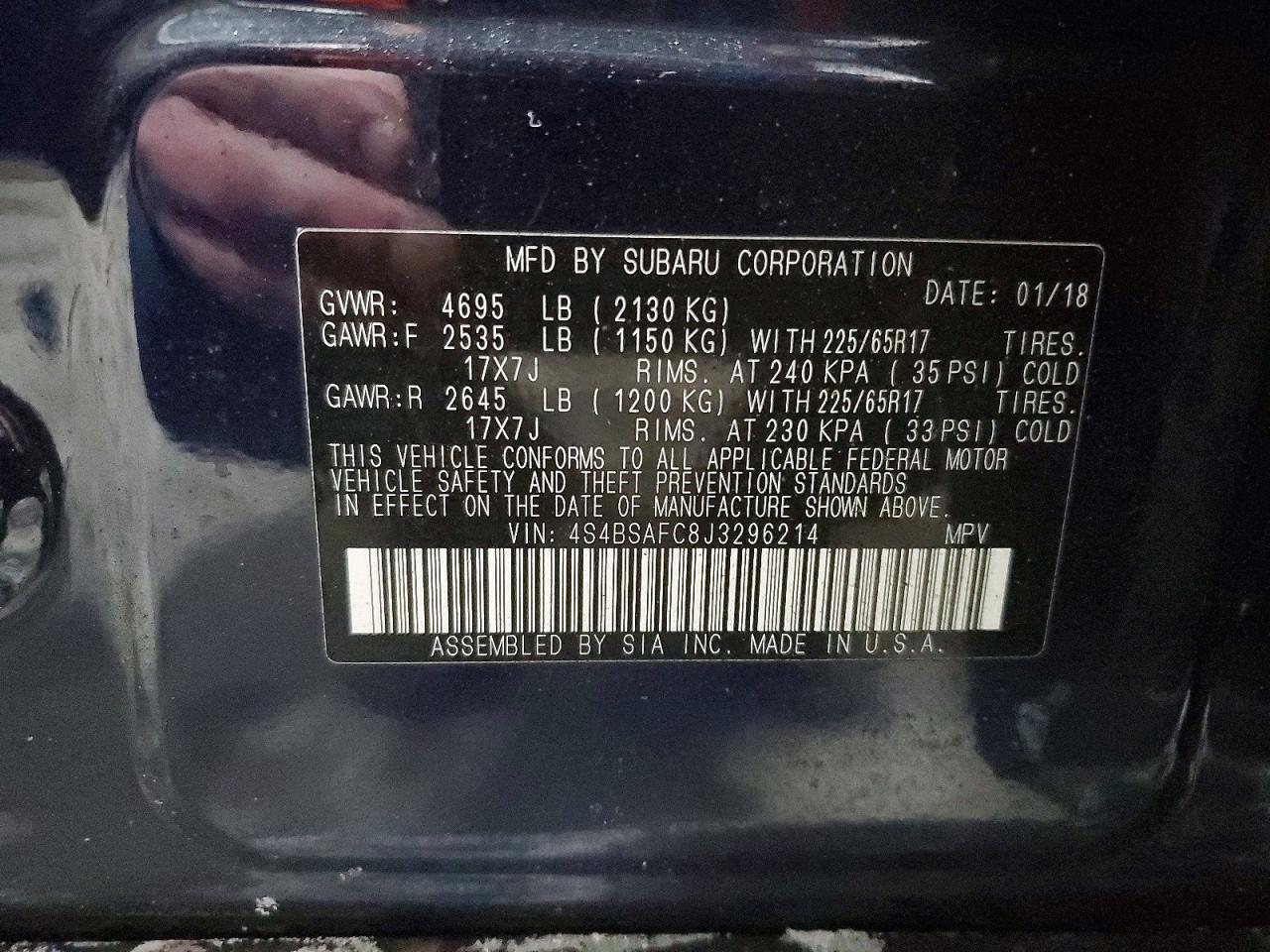 2018 SUBARU Outback