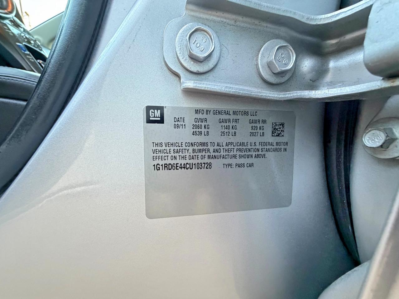 2012 CHEVROLET VOLT