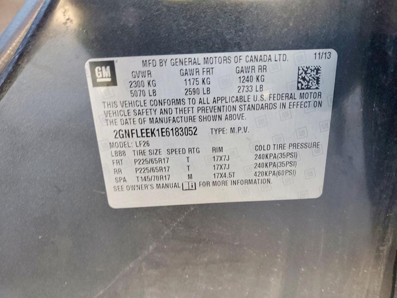 2014 CHEVROLET EQUINOX