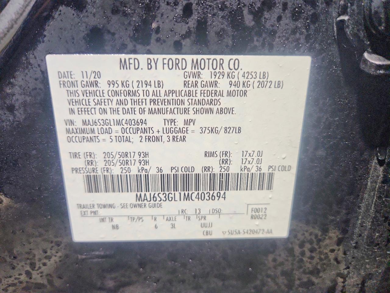 2021 FORD EcoSport