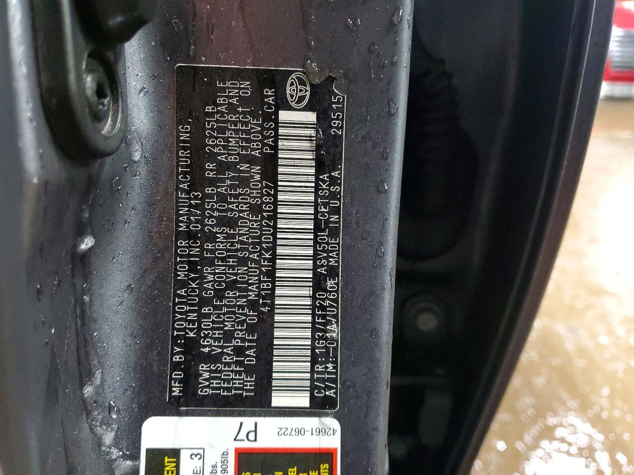 2013 TOYOTA CAMRY