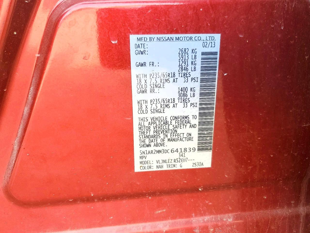 2013 NISSAN PATHFINDER
