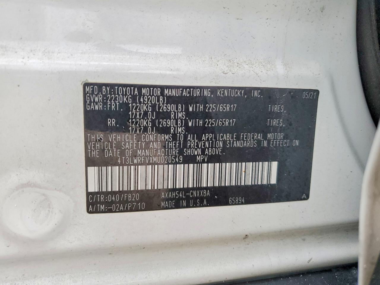 2021 TOYOTA RAV4