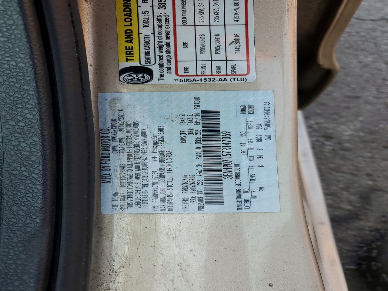 2007 FORD FUSION