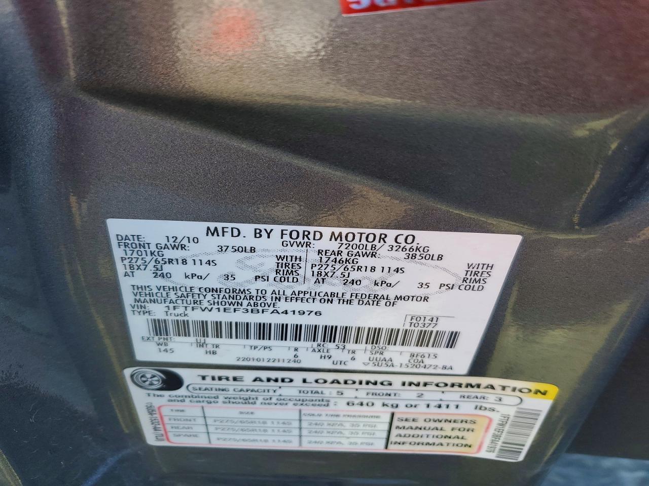 2011 FORD F-150