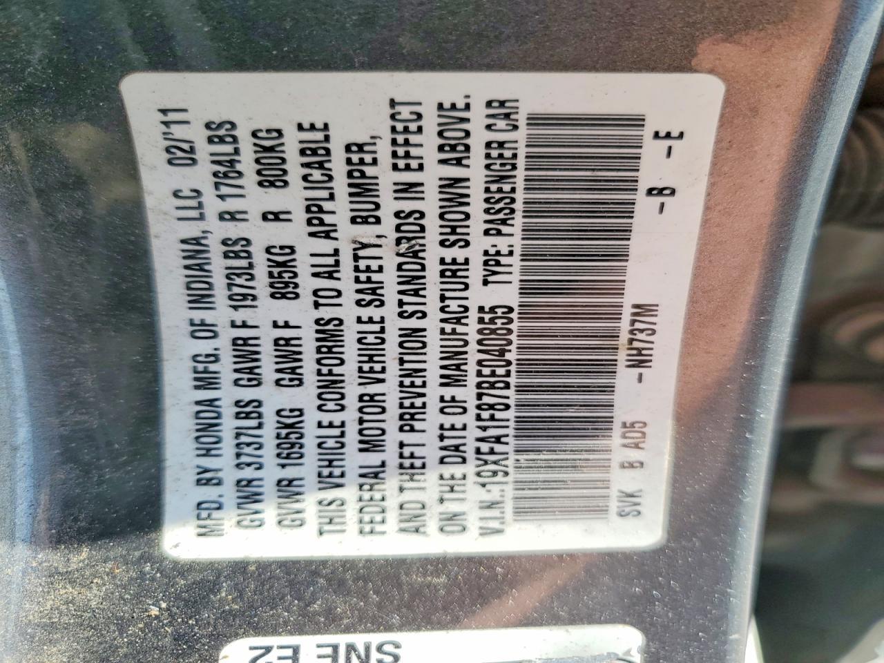 2011 HONDA CIVIC