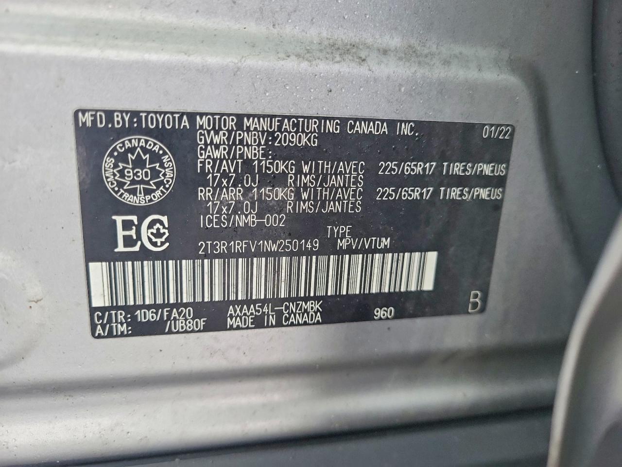 2022 TOYOTA RAV4