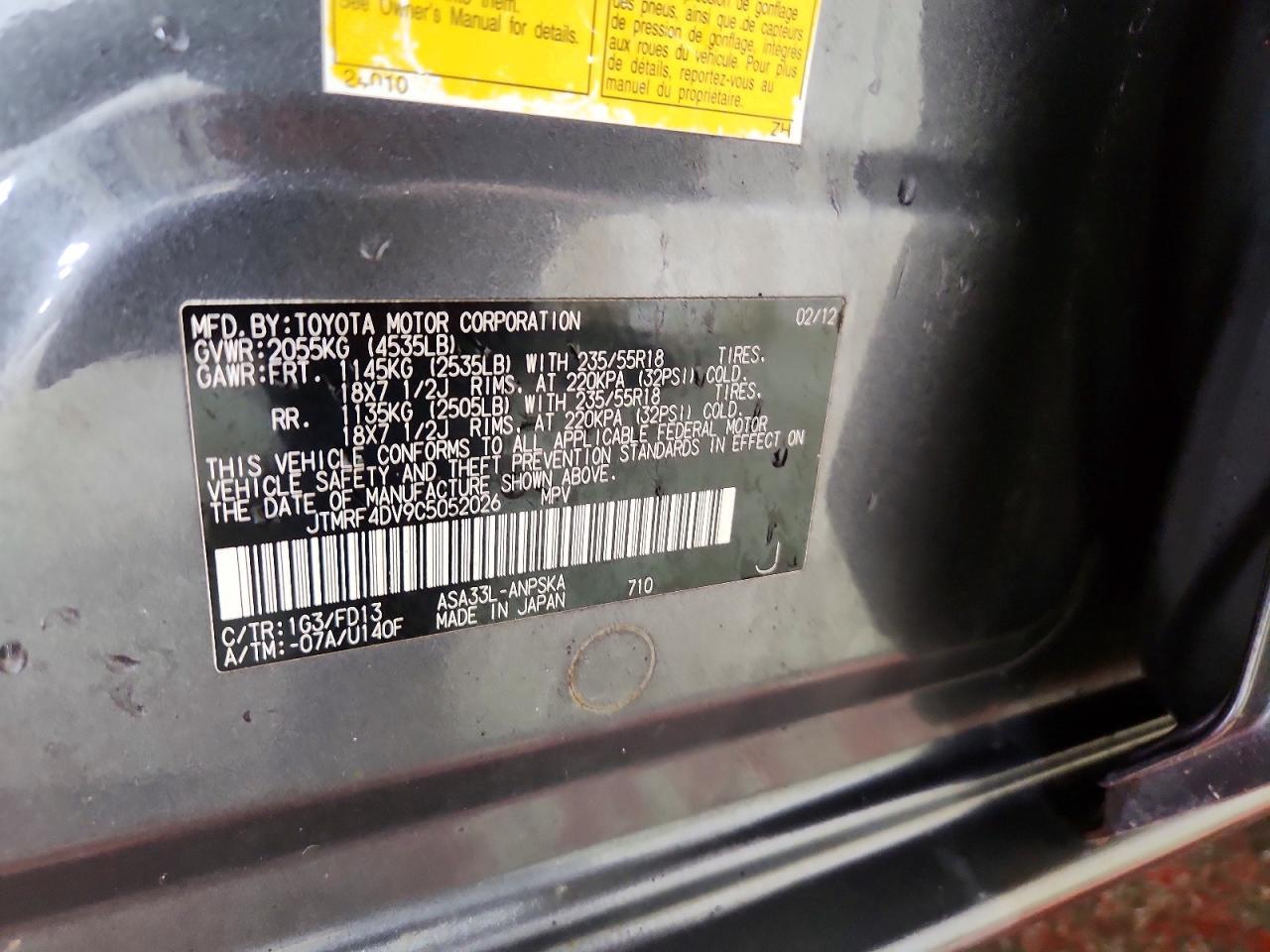 2012 TOYOTA RAV4