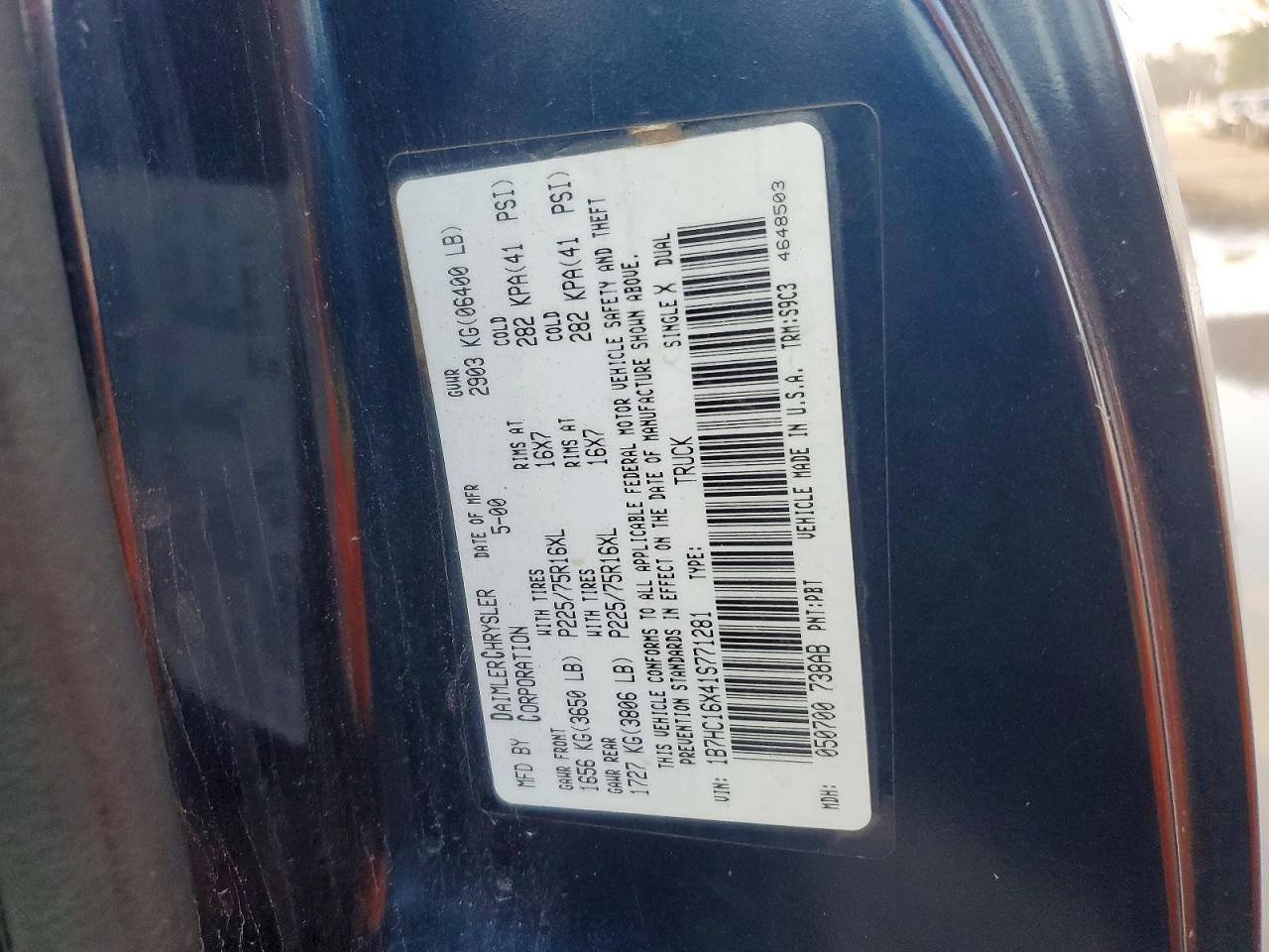 2001 DODGE RAM 1500