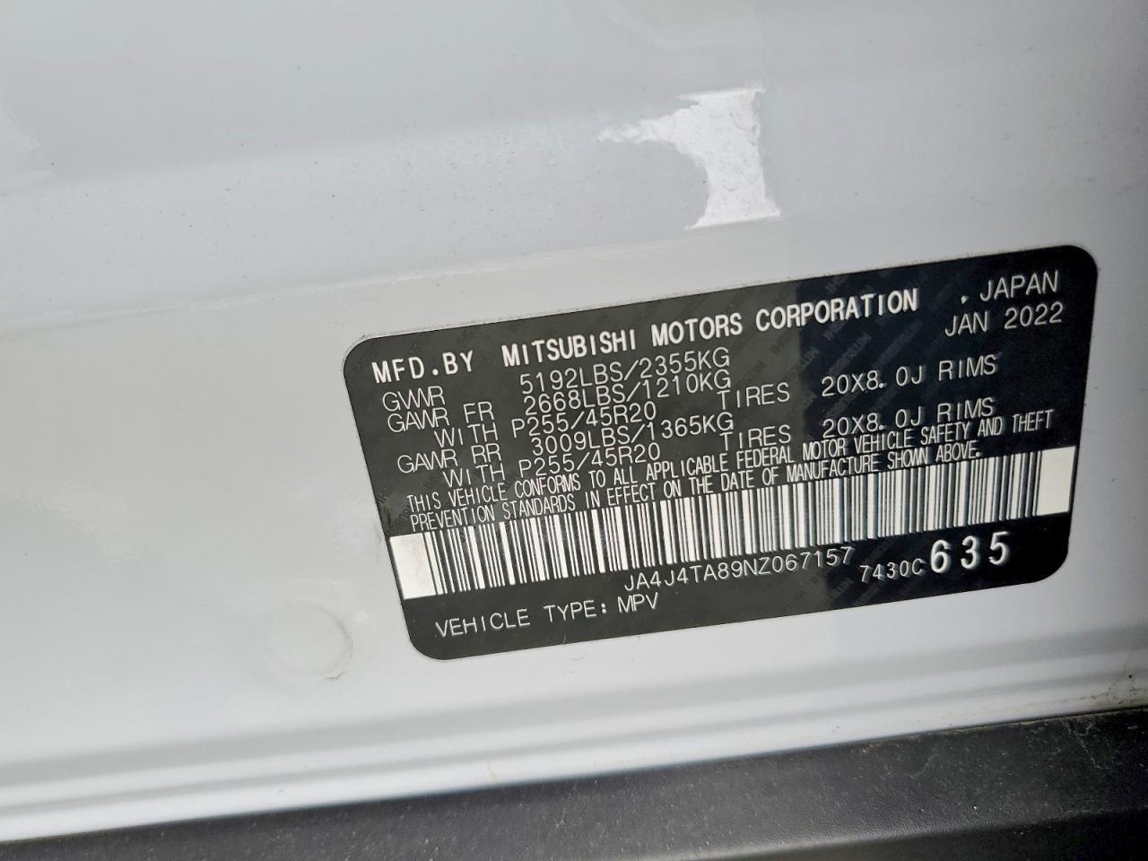 2022 MITSUBISHI outlander