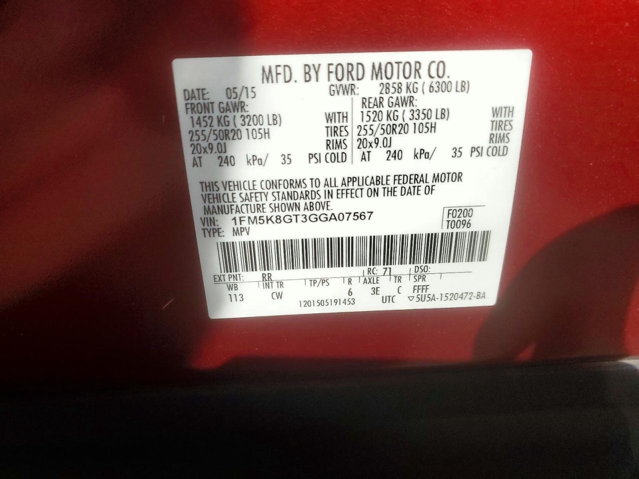 2016 FORD Explorer Sport Trac