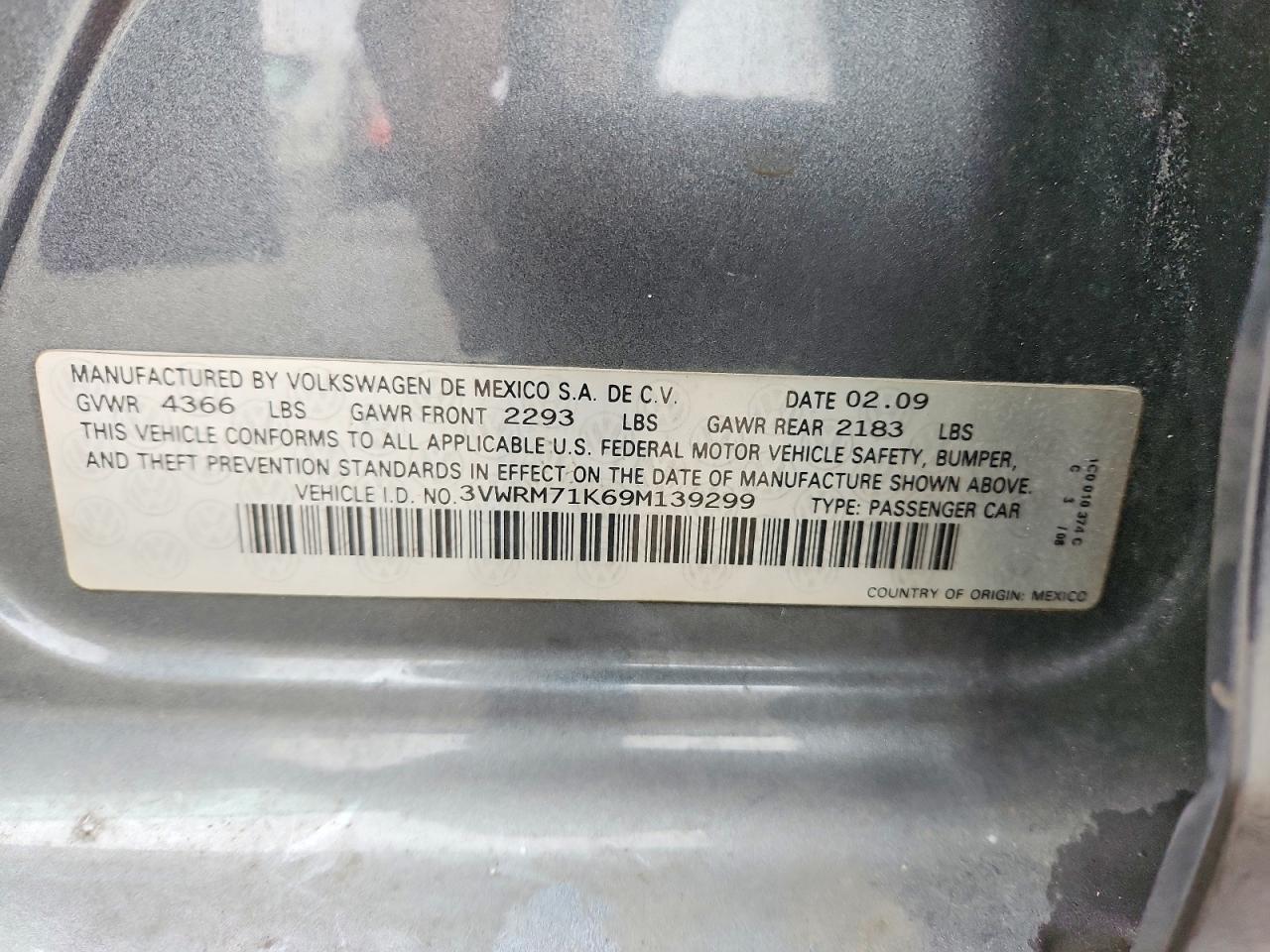 2009 VOLKSWAGEN JETTA