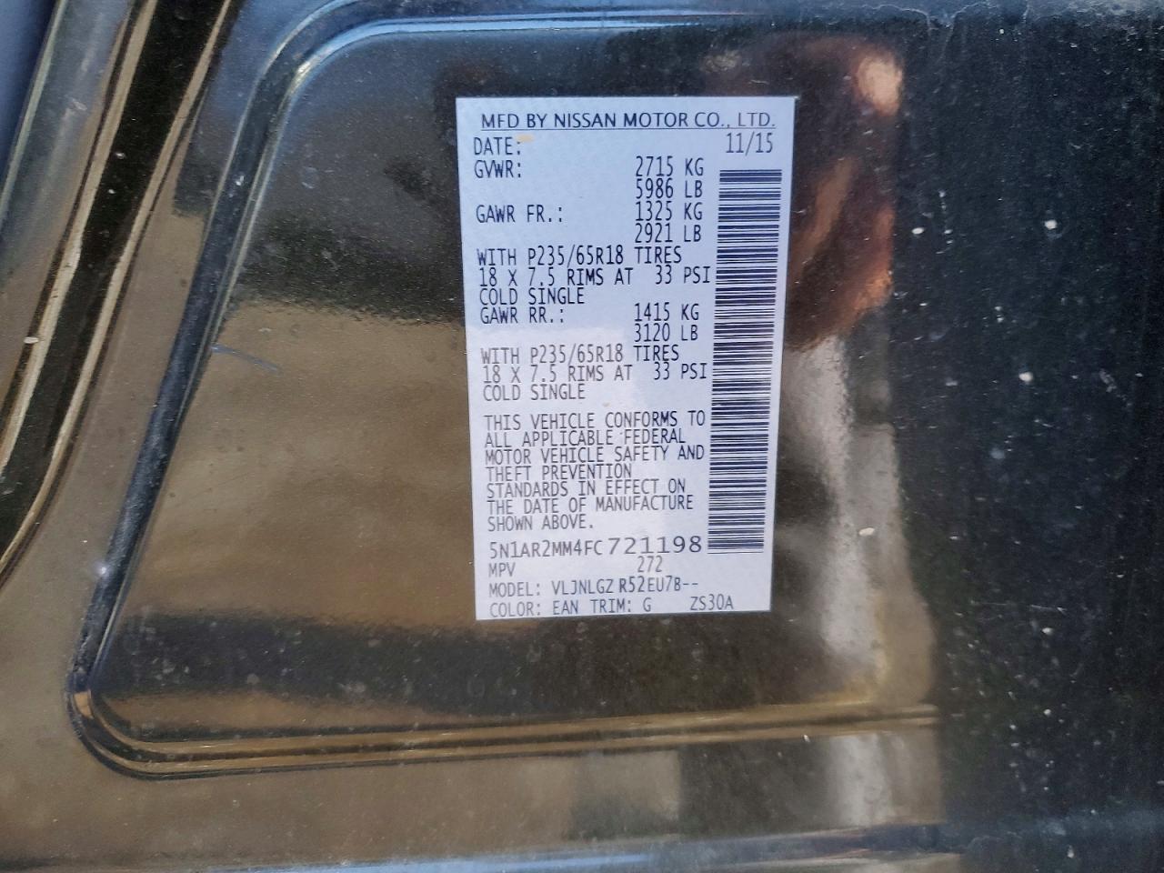2015 NISSAN PATHFINDER