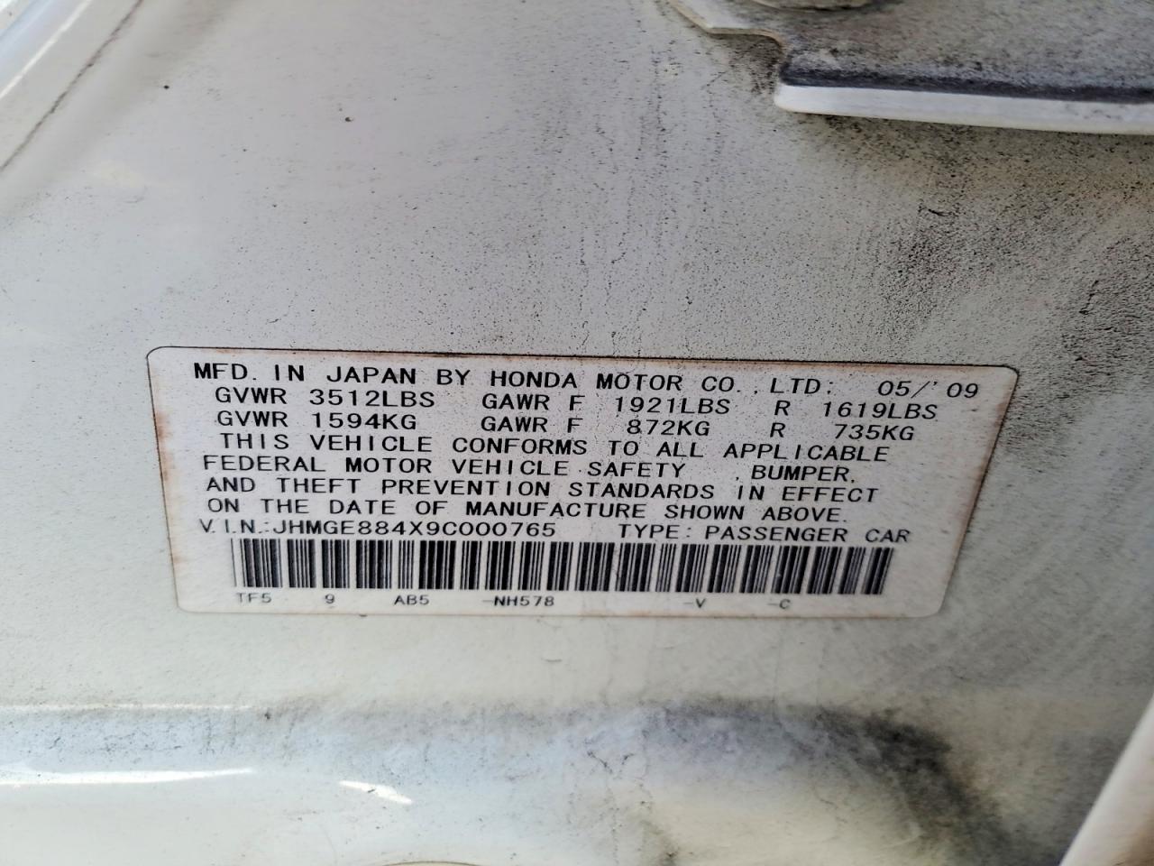 2009 HONDA FIT