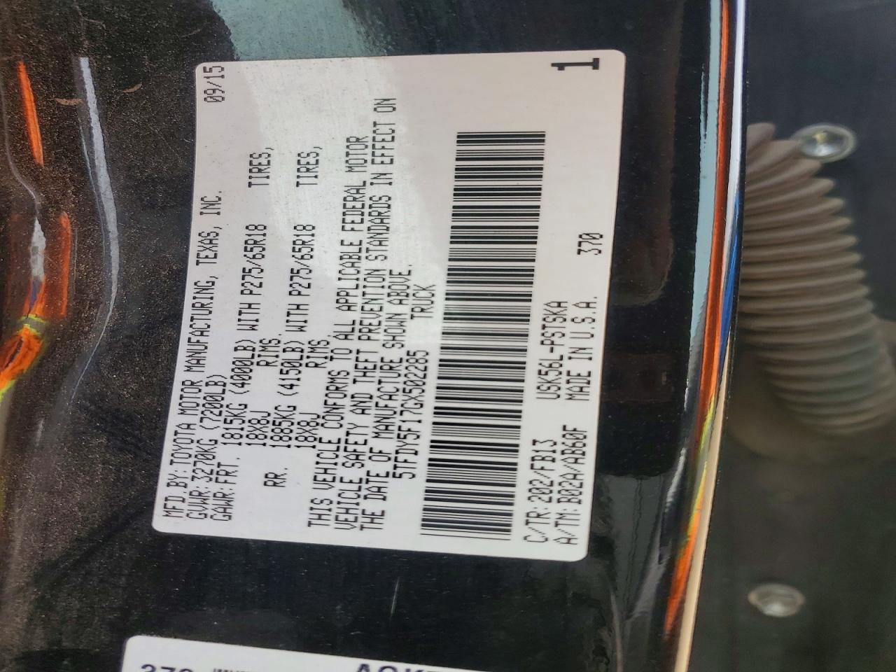 2016 TOYOTA TUNDRA