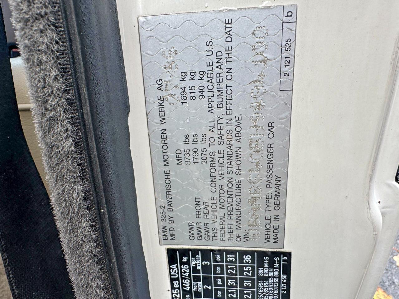 1987 BMW 3 SERIES