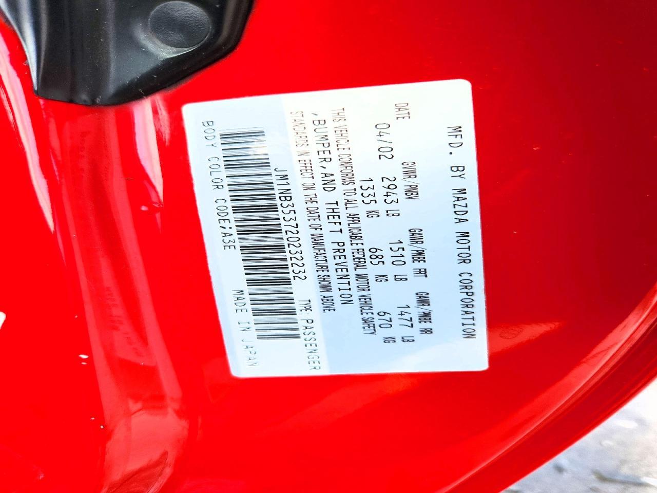 2002 MAZDA MX-5 Miata