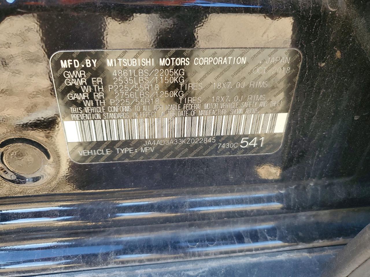 2019 MITSUBISHI outlander