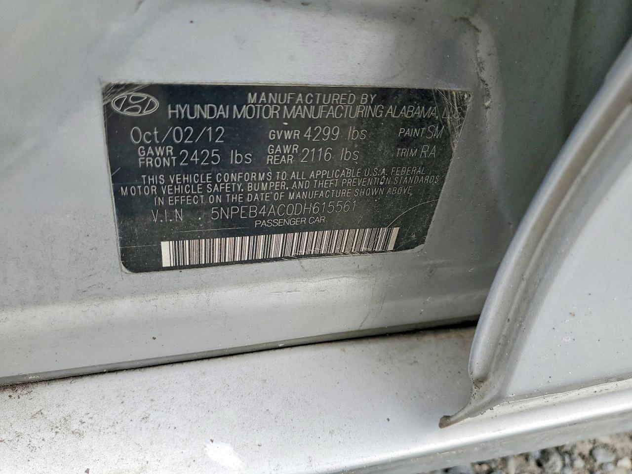 2013 HYUNDAI SONATA