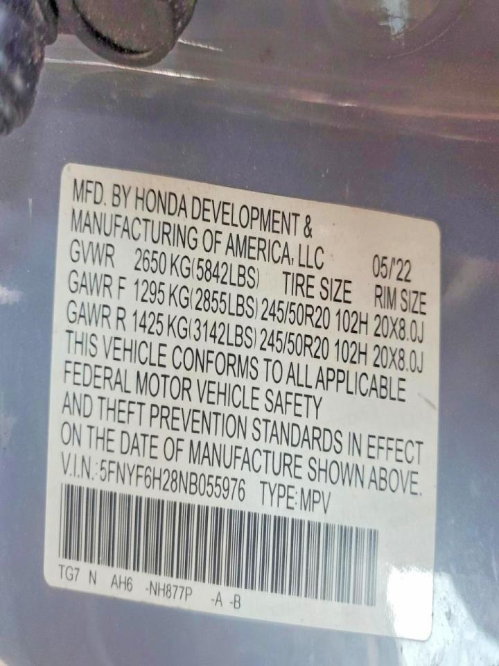 2022 HONDA PILOT