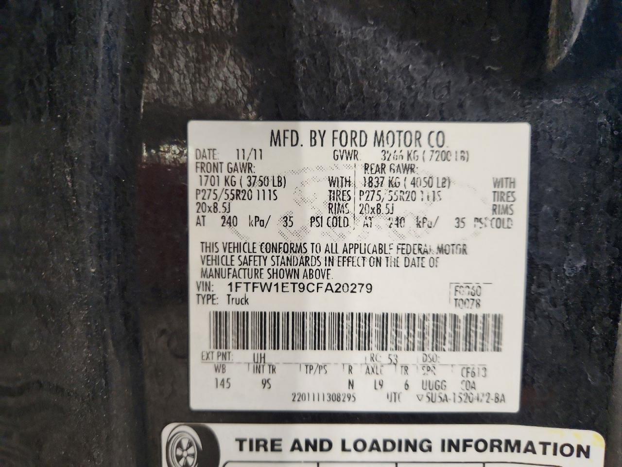 2012 FORD F-150