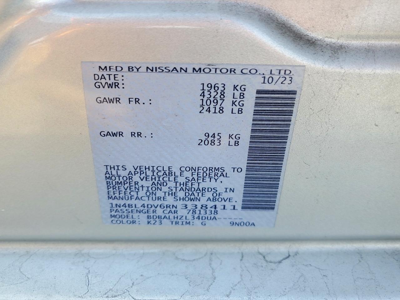 2024 NISSAN ALTIMA