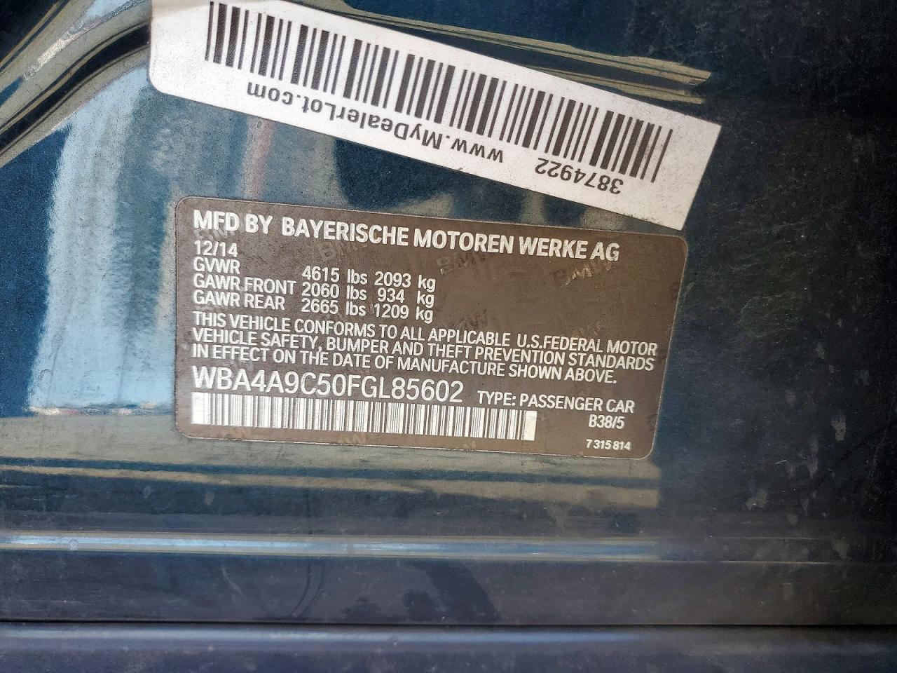 2015 BMW 4 Series