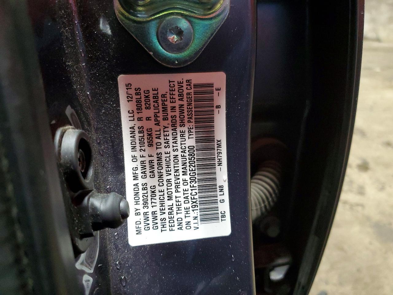 2016 HONDA CIVIC