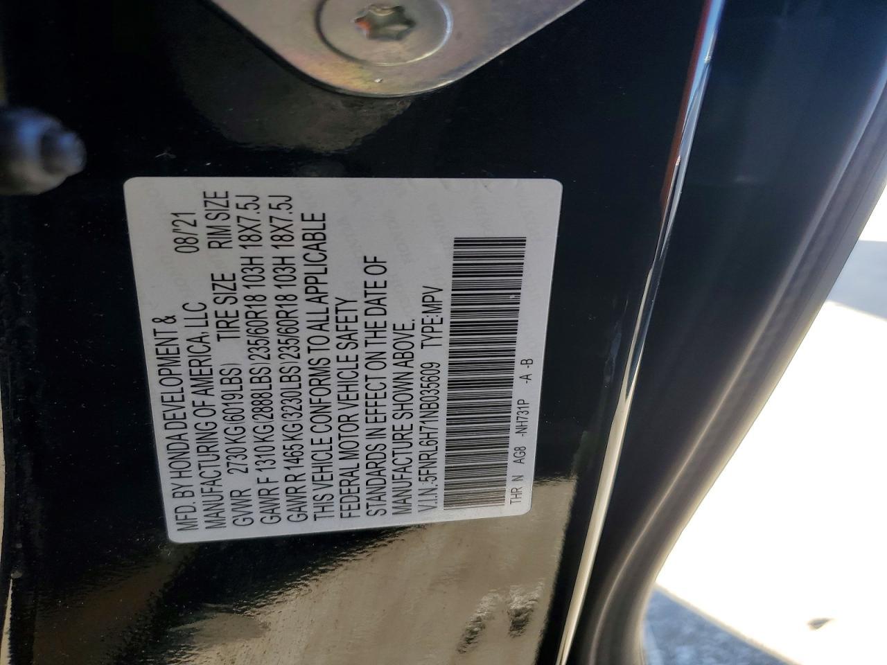 2022 HONDA ODYSSEY