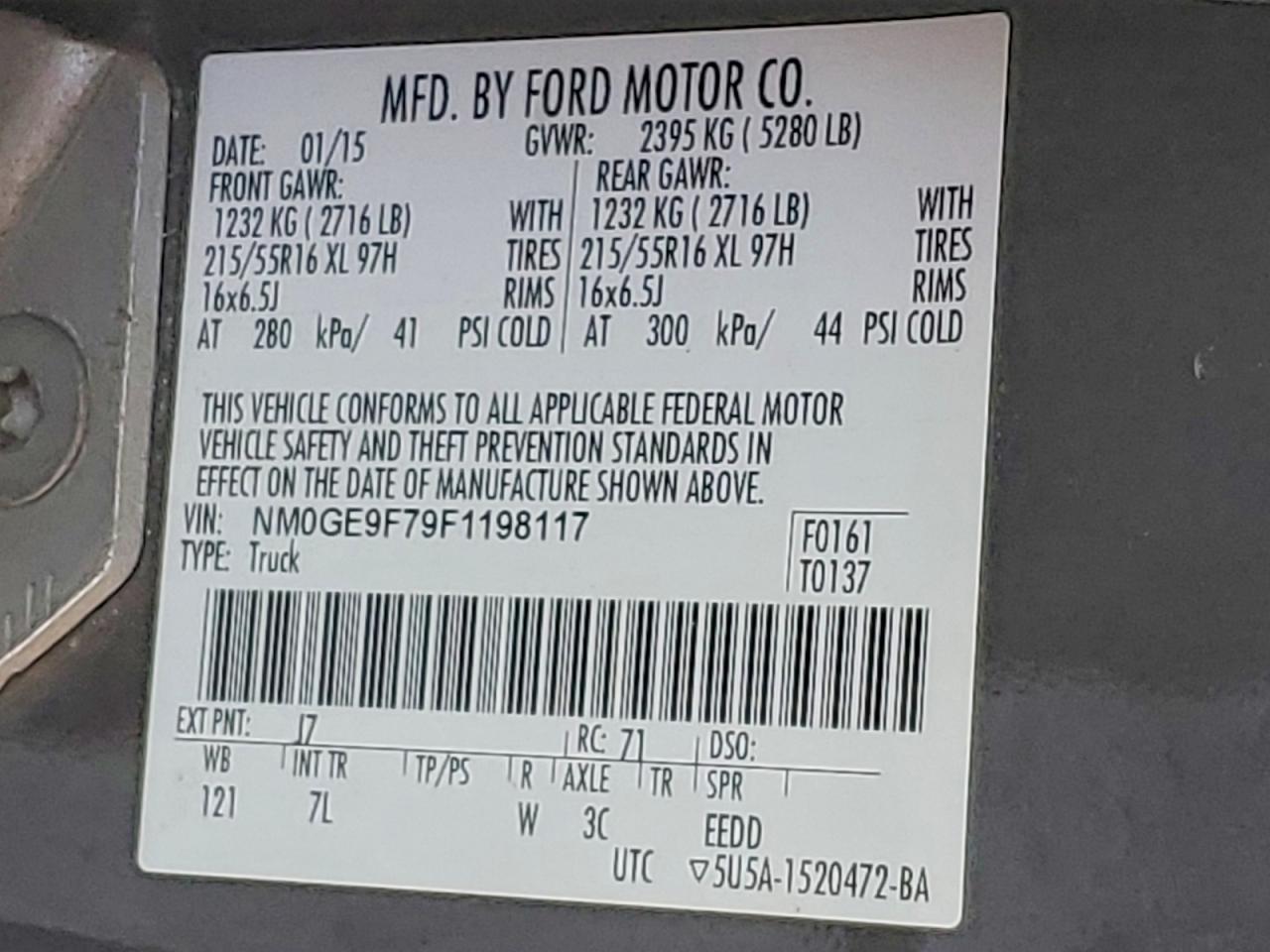 2015 FORD TRANSIT CONNECT