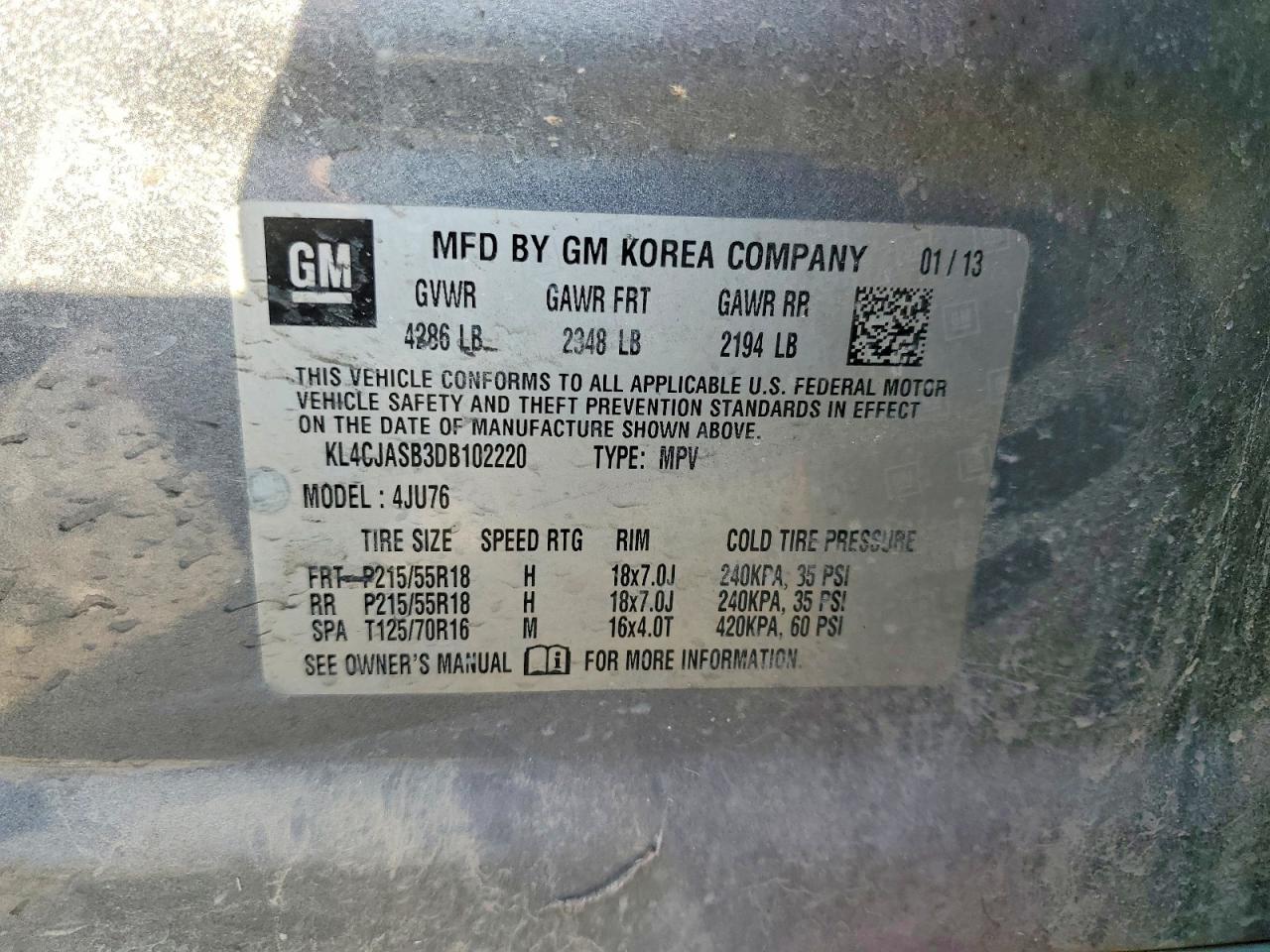 2013 BUICK ENCORE