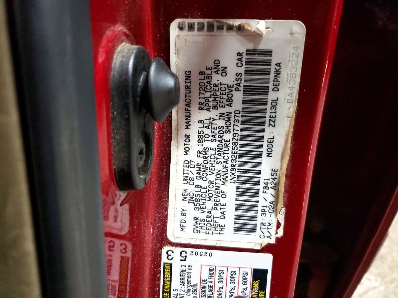 2008 TOYOTA COROLLA