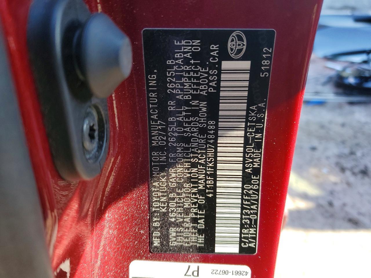 2017 TOYOTA CAMRY