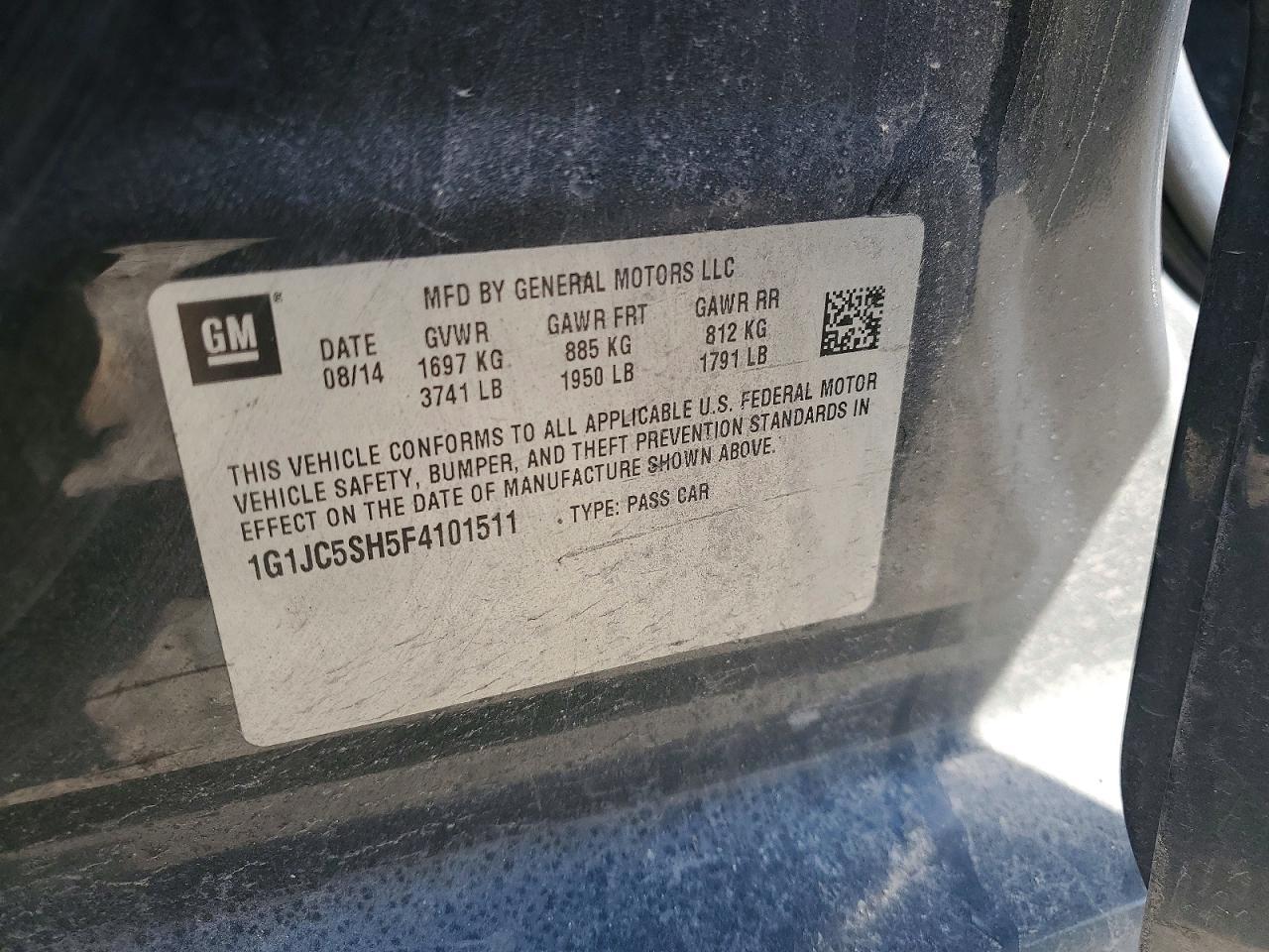 2015 CHEVROLET SONIC
