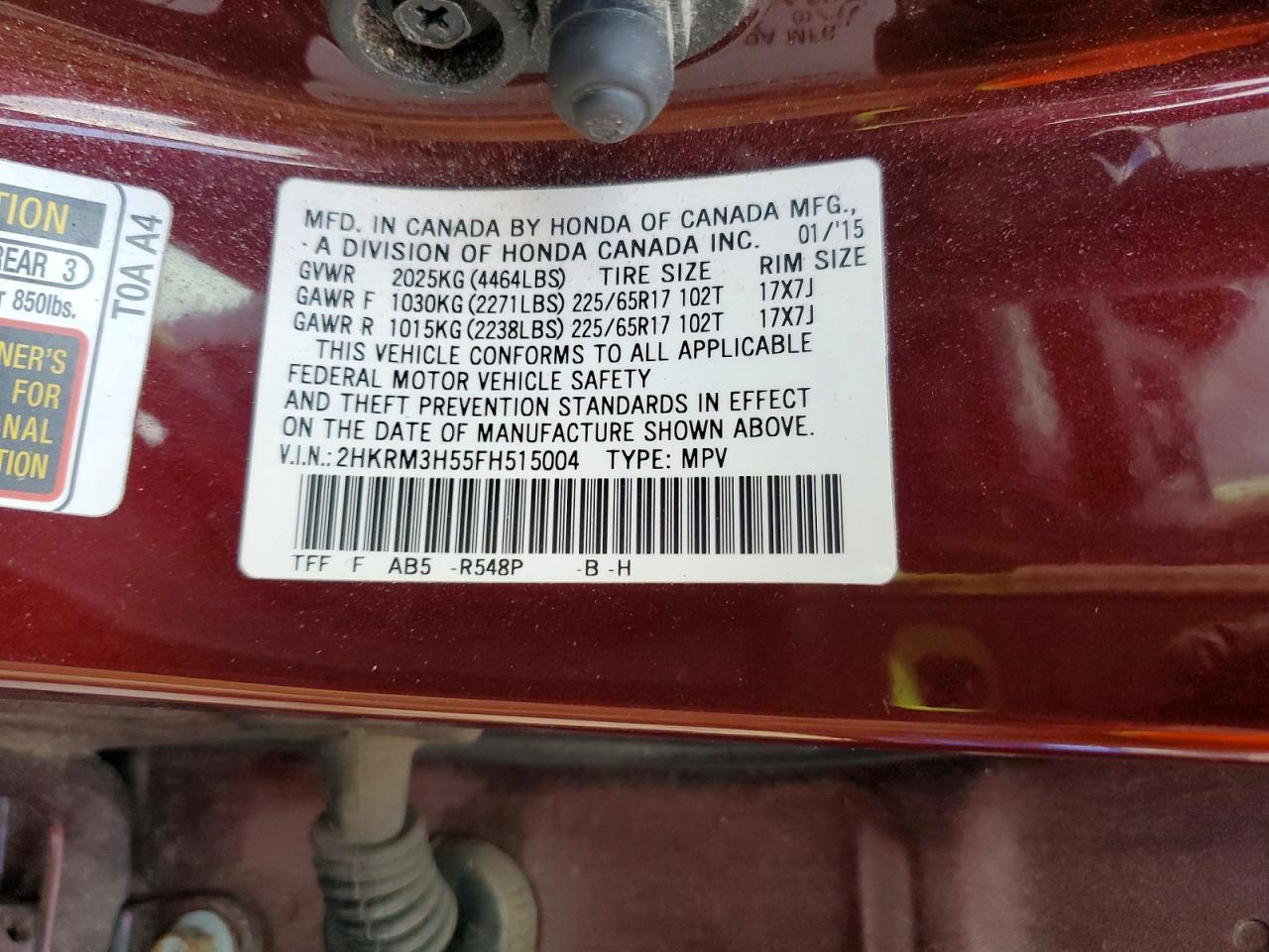 2015 HONDA CR-V