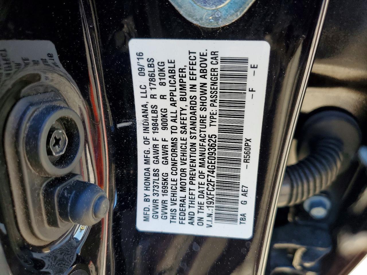 2016 HONDA CIVIC