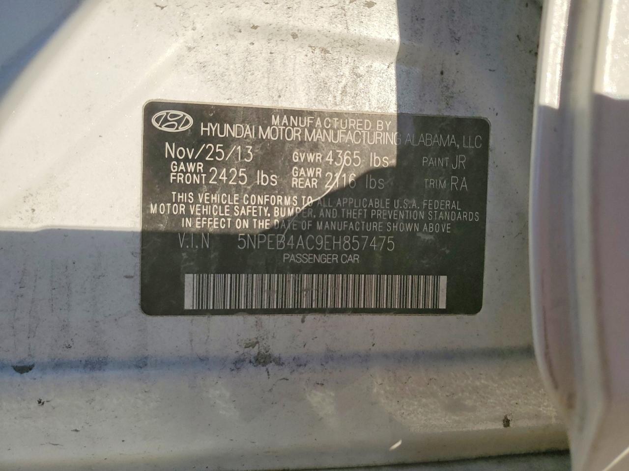 2014 HYUNDAI SONATA