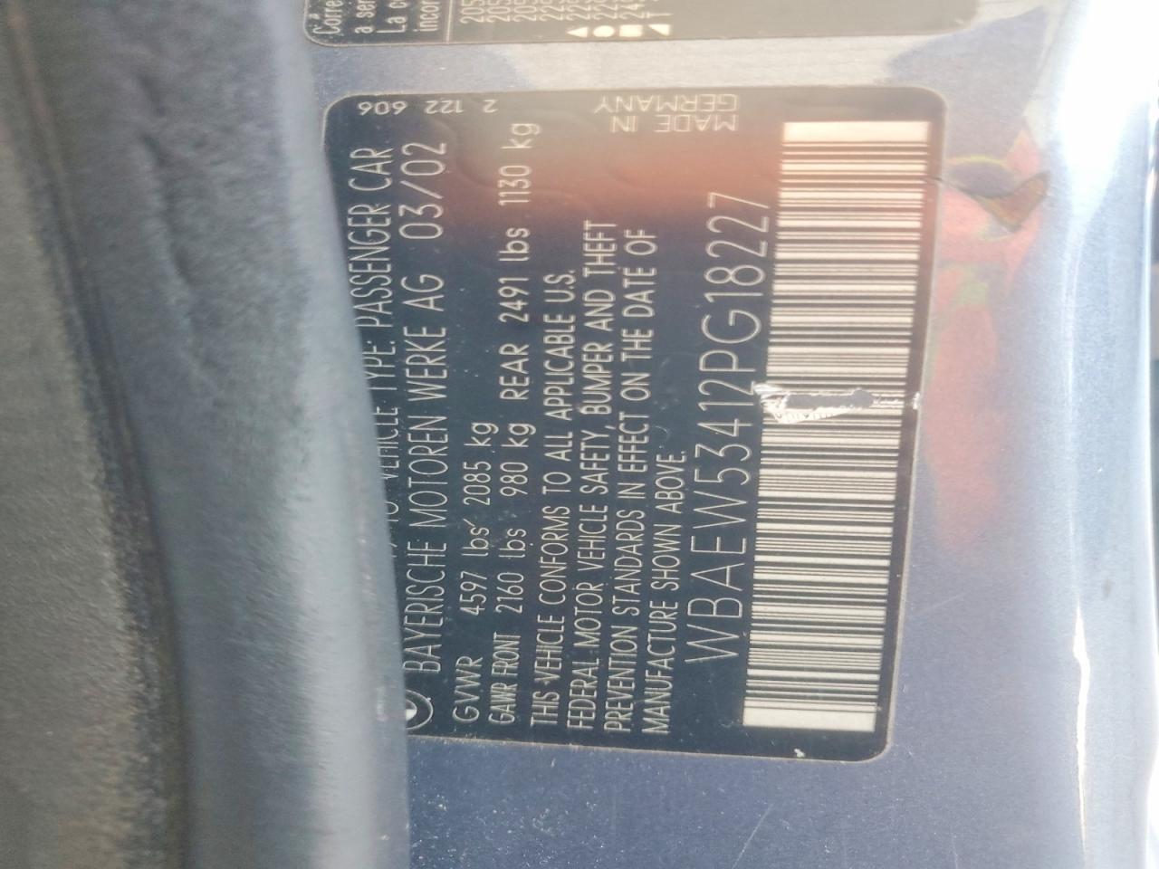 2002 BMW 3 SERIES