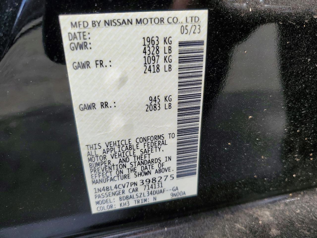 2023 NISSAN ALTIMA