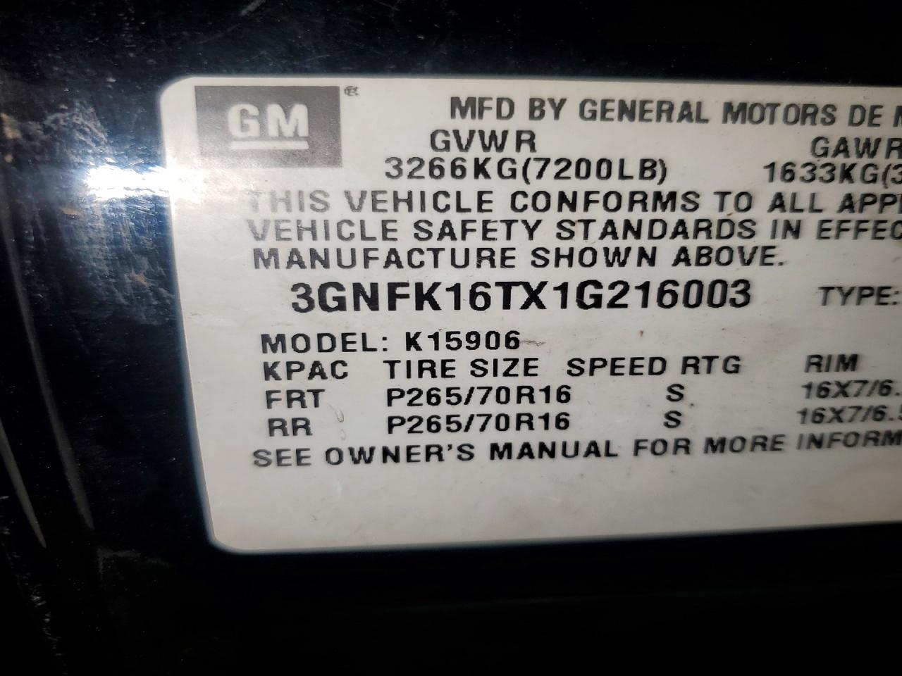 2001 CHEVROLET Suburban