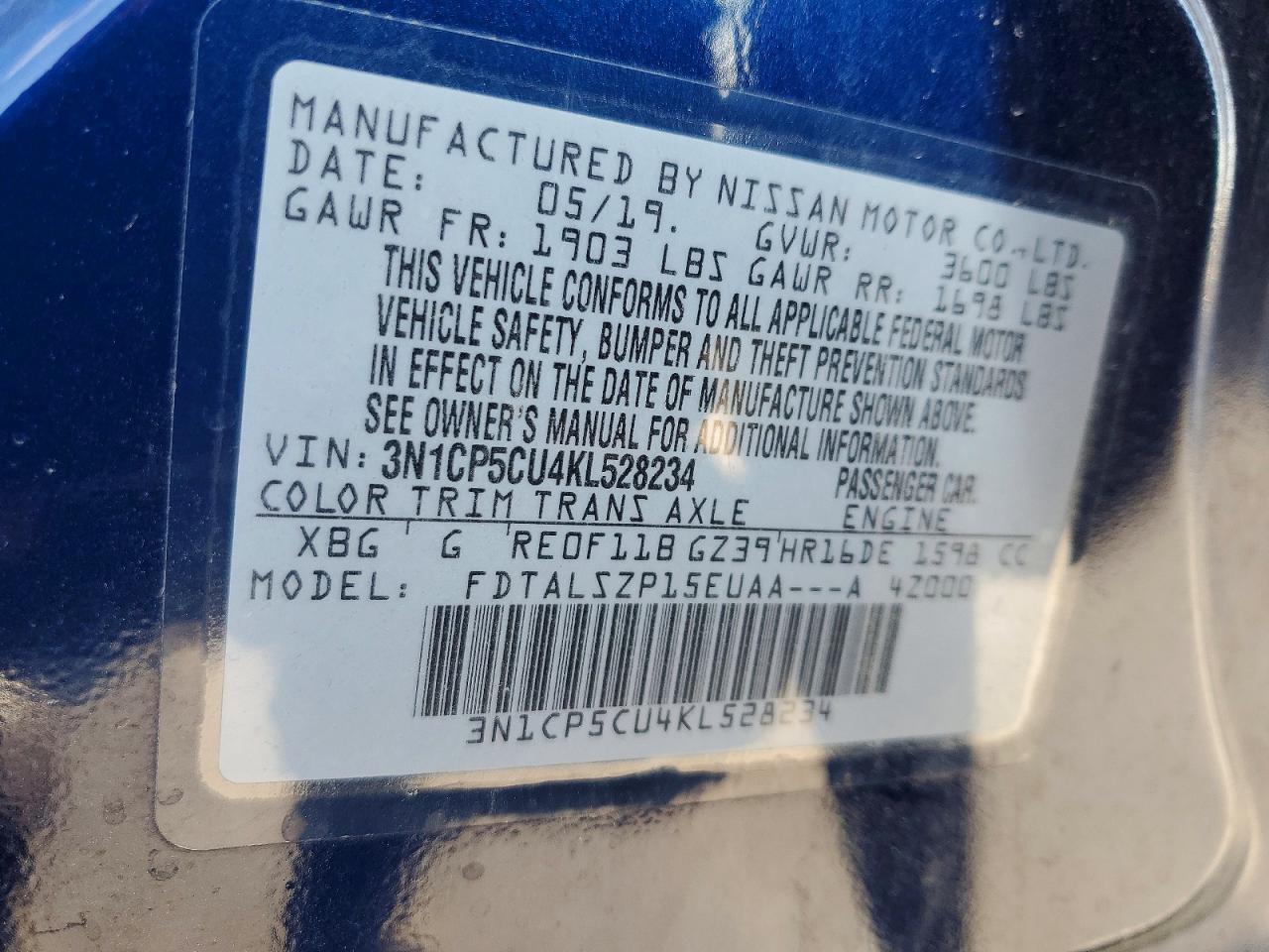 2019 NISSAN KICKS