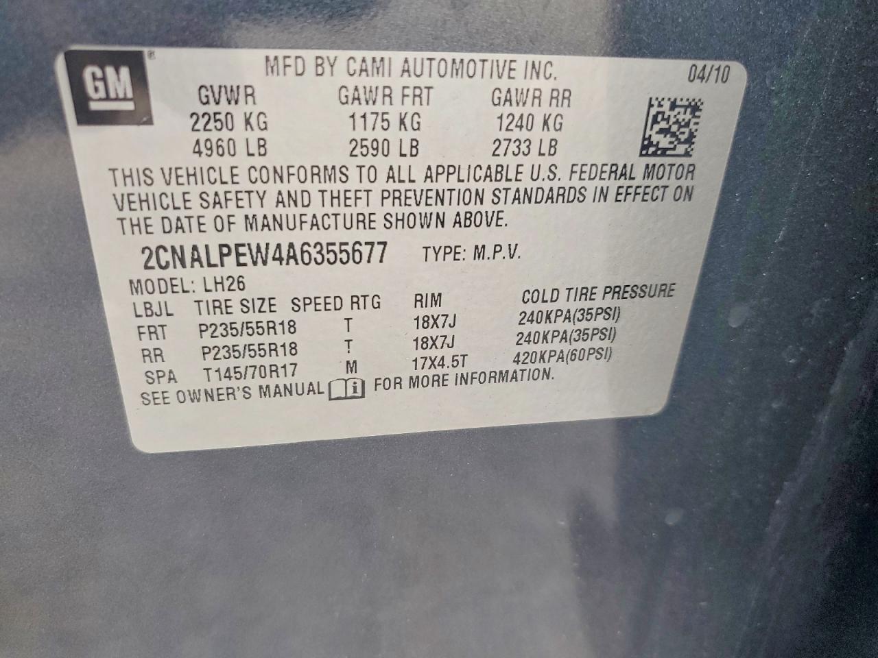 2010 CHEVROLET EQUINOX