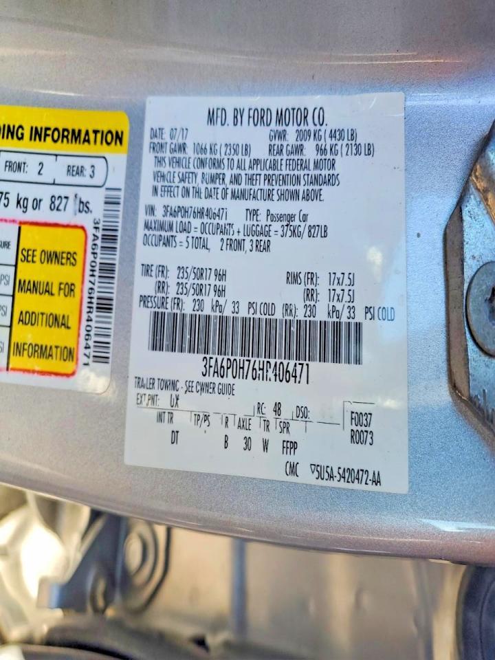 2017 FORD FUSION