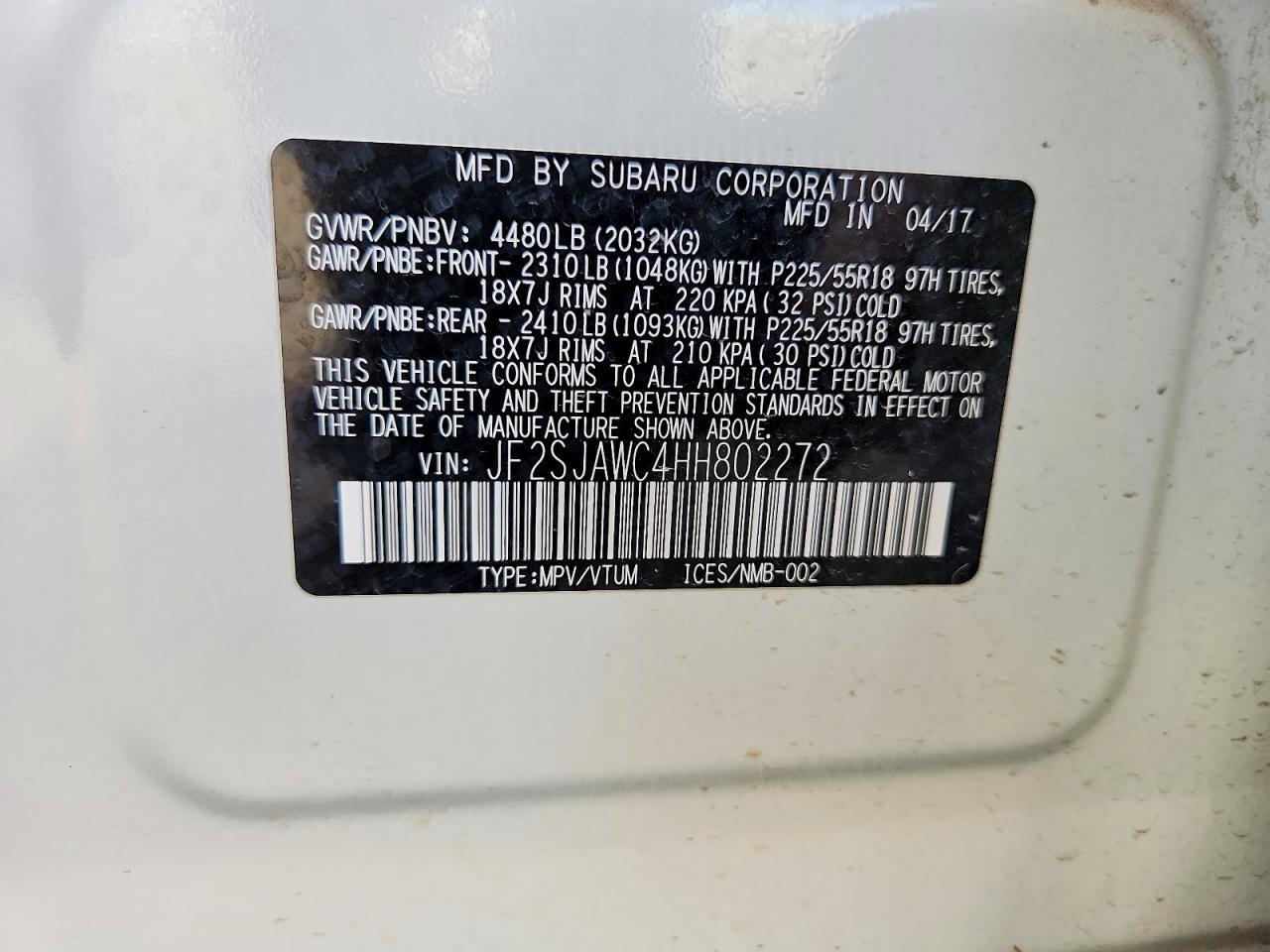 2017 SUBARU FORESTER
