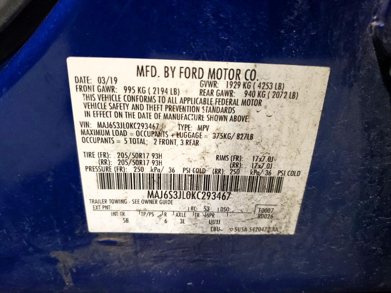 2019 FORD EcoSport