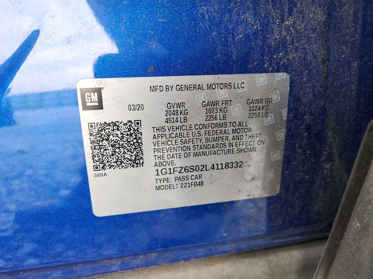 2020 CHEVROLET Bolt EV