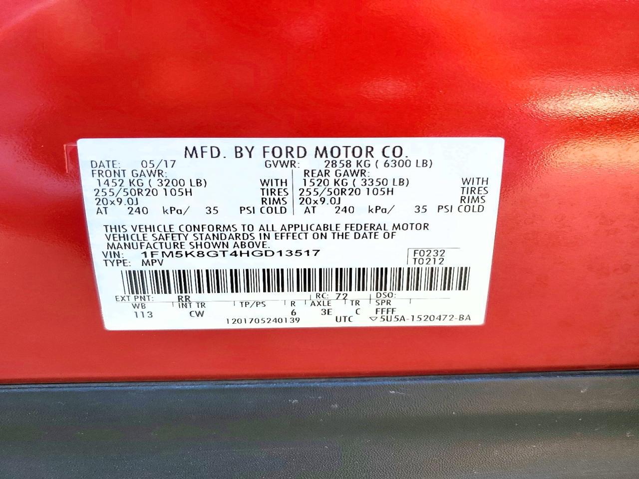 2017 FORD Explorer Sport Trac