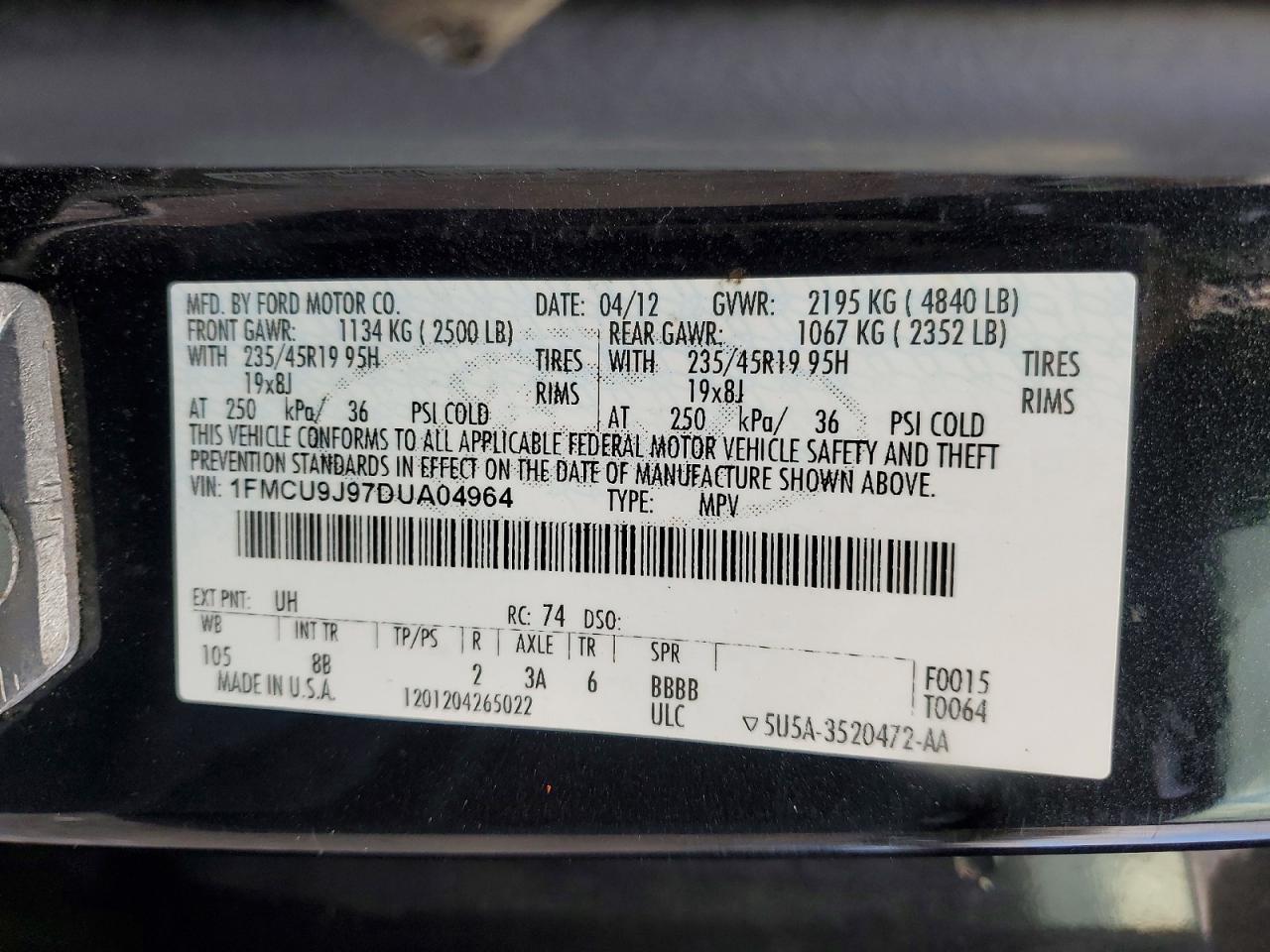 2013 FORD ESCAPE